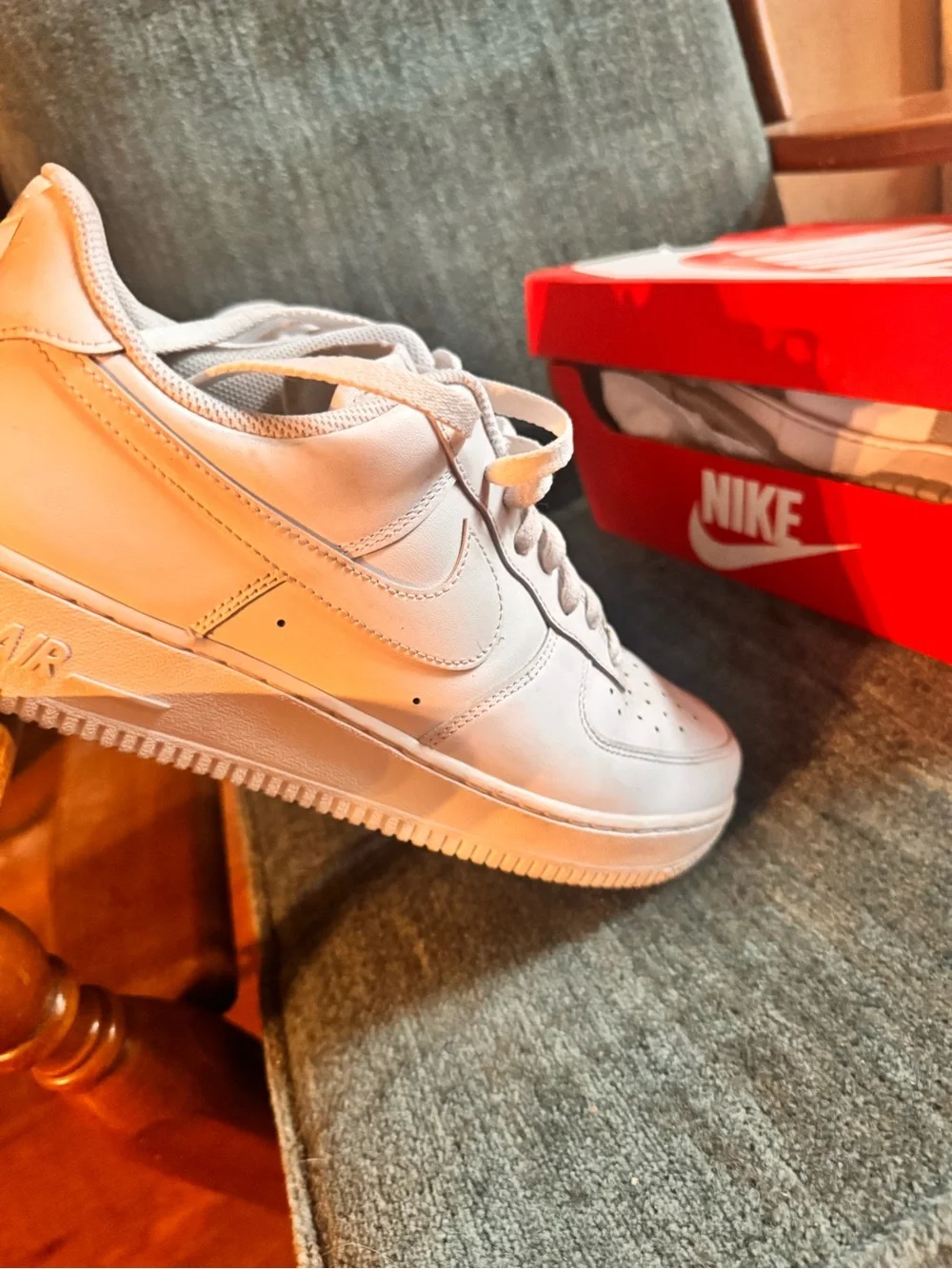 Nike White Low-Top Leather Sneakers
